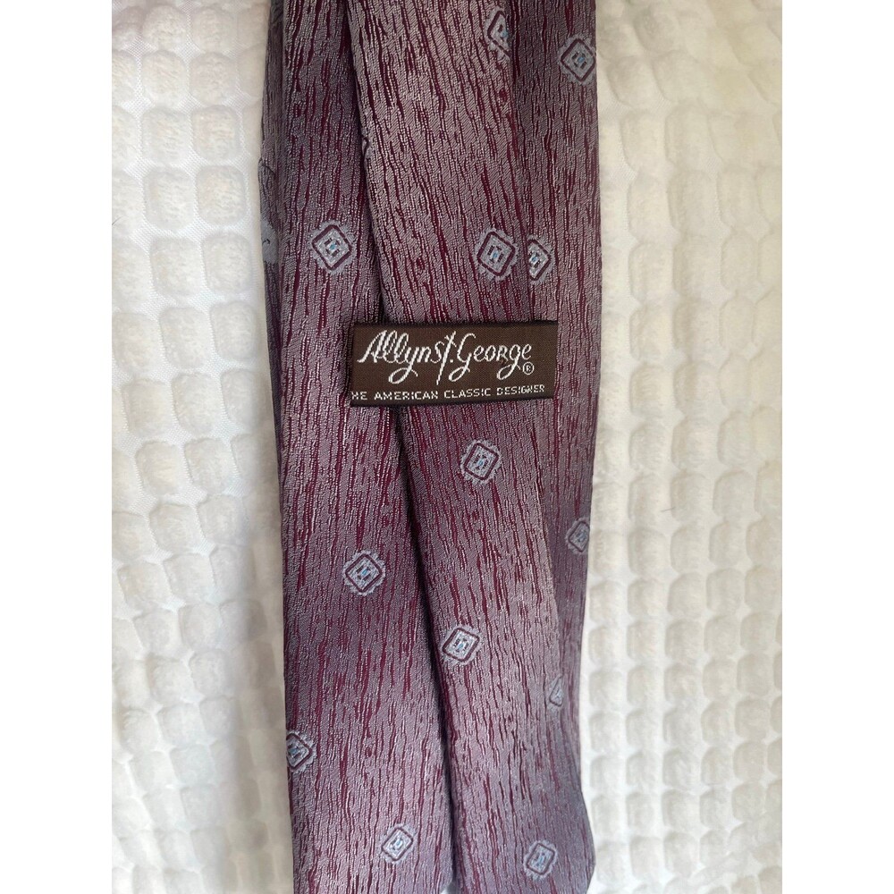 Vintage Allyn St. George Brushed Maroon Tie